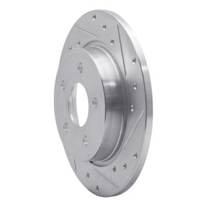 Ford Focus Brake Rotor (1) - Rear Right - R1 Concepts - Drilled & Slotted - Silver - `12-`18